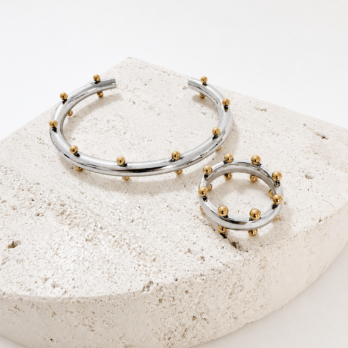 Monaco Set- Modern and sculptural Bangle and Ring